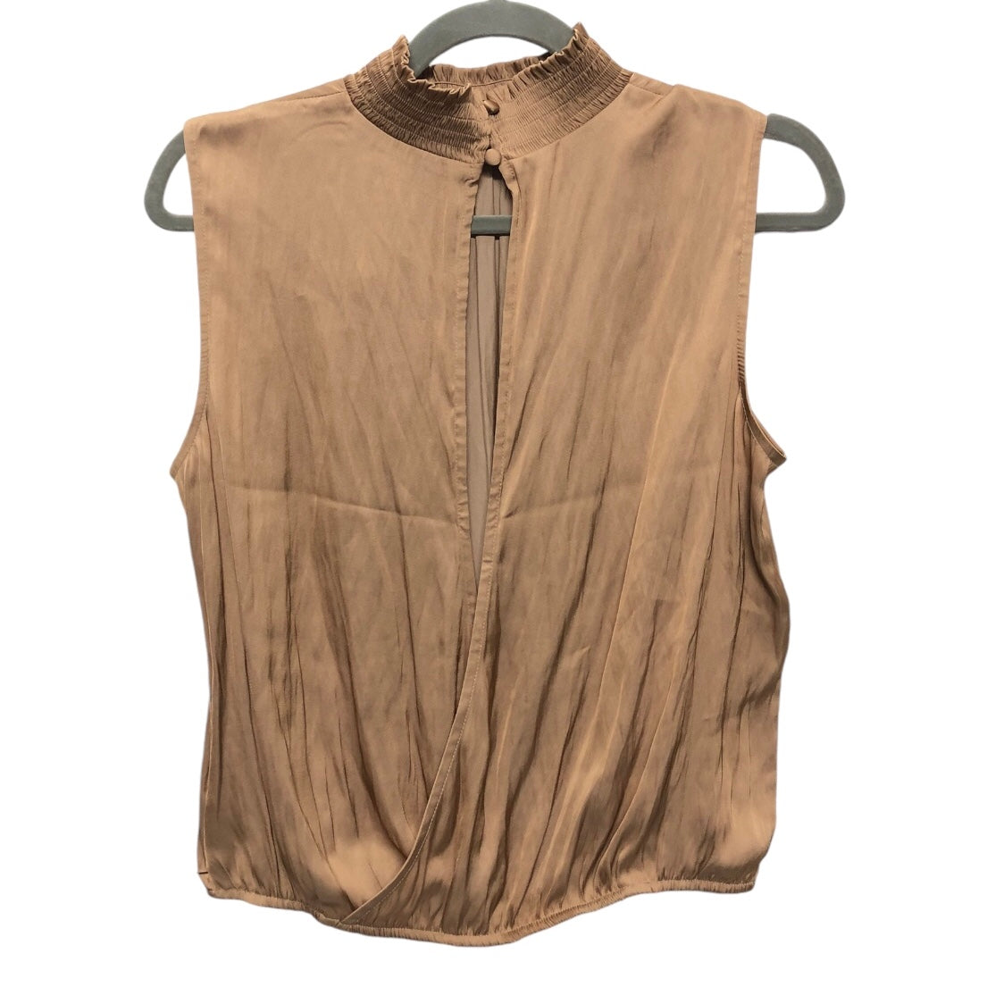 Blouse Sleeveless By Express In Tan, Size: M