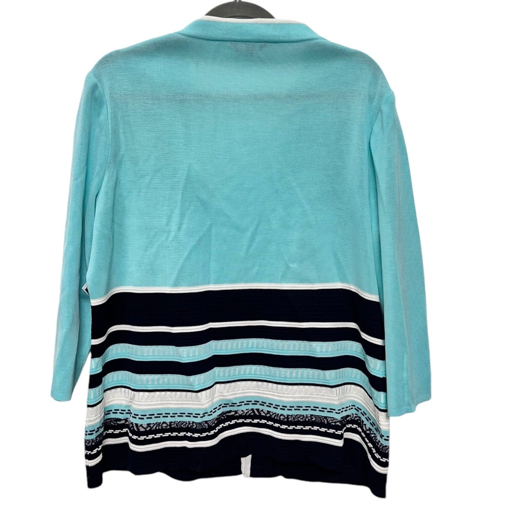 Cardigan By Misook In Aqua, Size: M