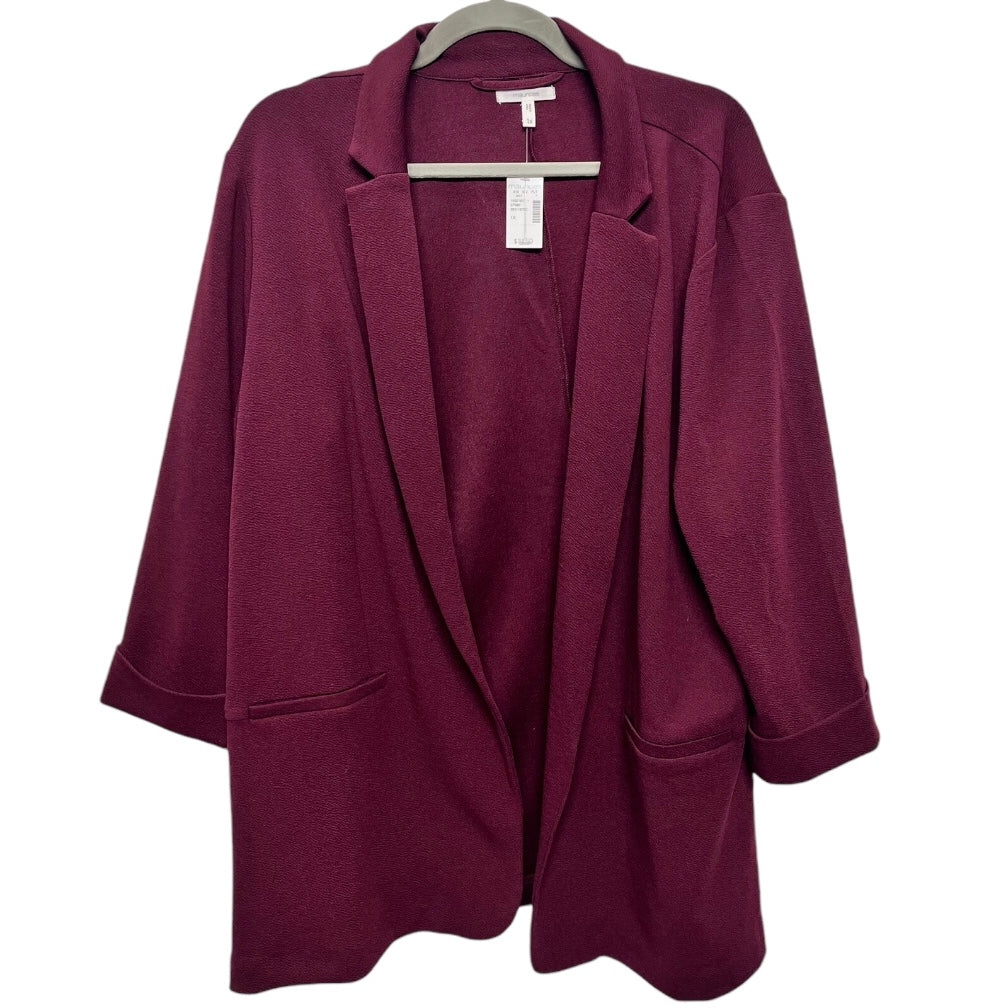 Blazer By Maurices In Maroon, Size: 1x