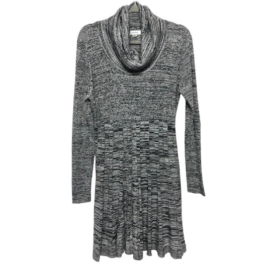 Dress Sweater By Calvin Klein In Grey, Size: Xl