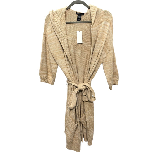 Sweater Cardigan By New York And Co In Beige, Size: L