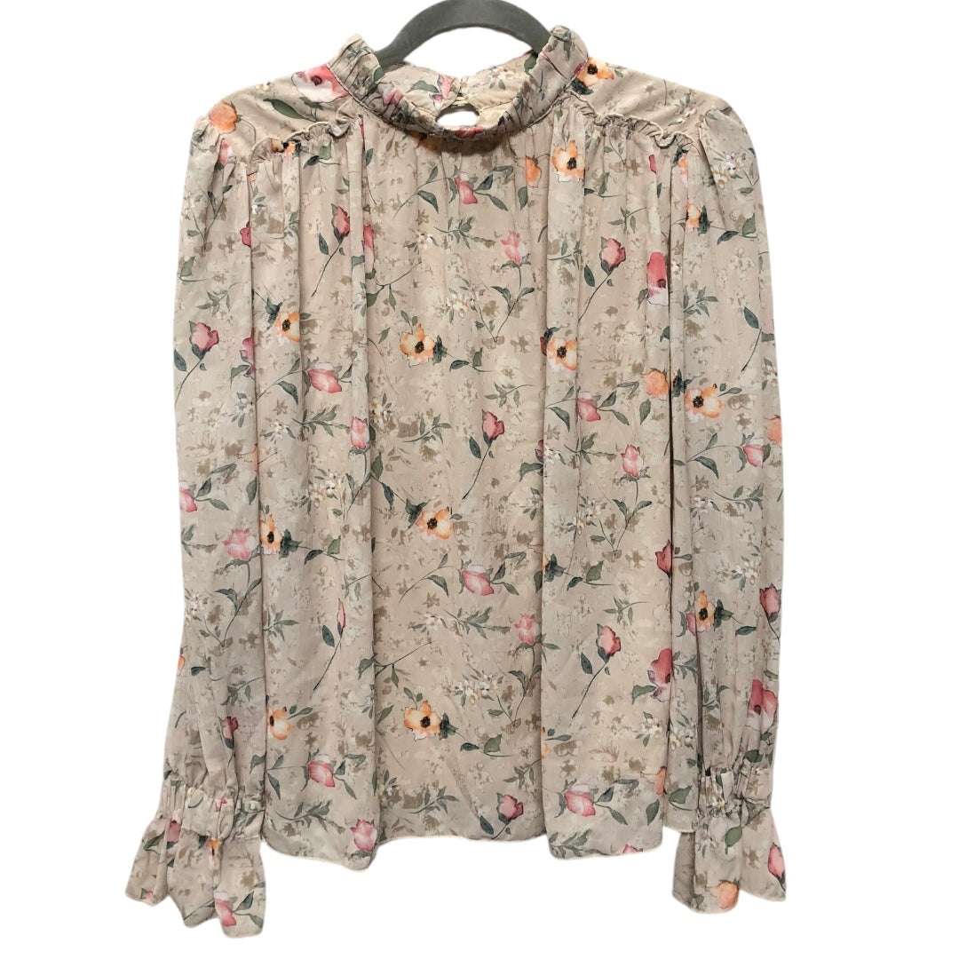 Blouse Long Sleeve By Tcec In Floral Print, Size: S