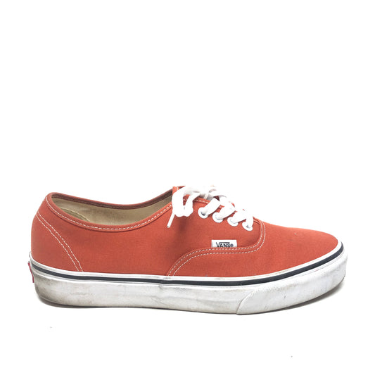 Shoes Sneakers By Vans In Orange, Size: 11