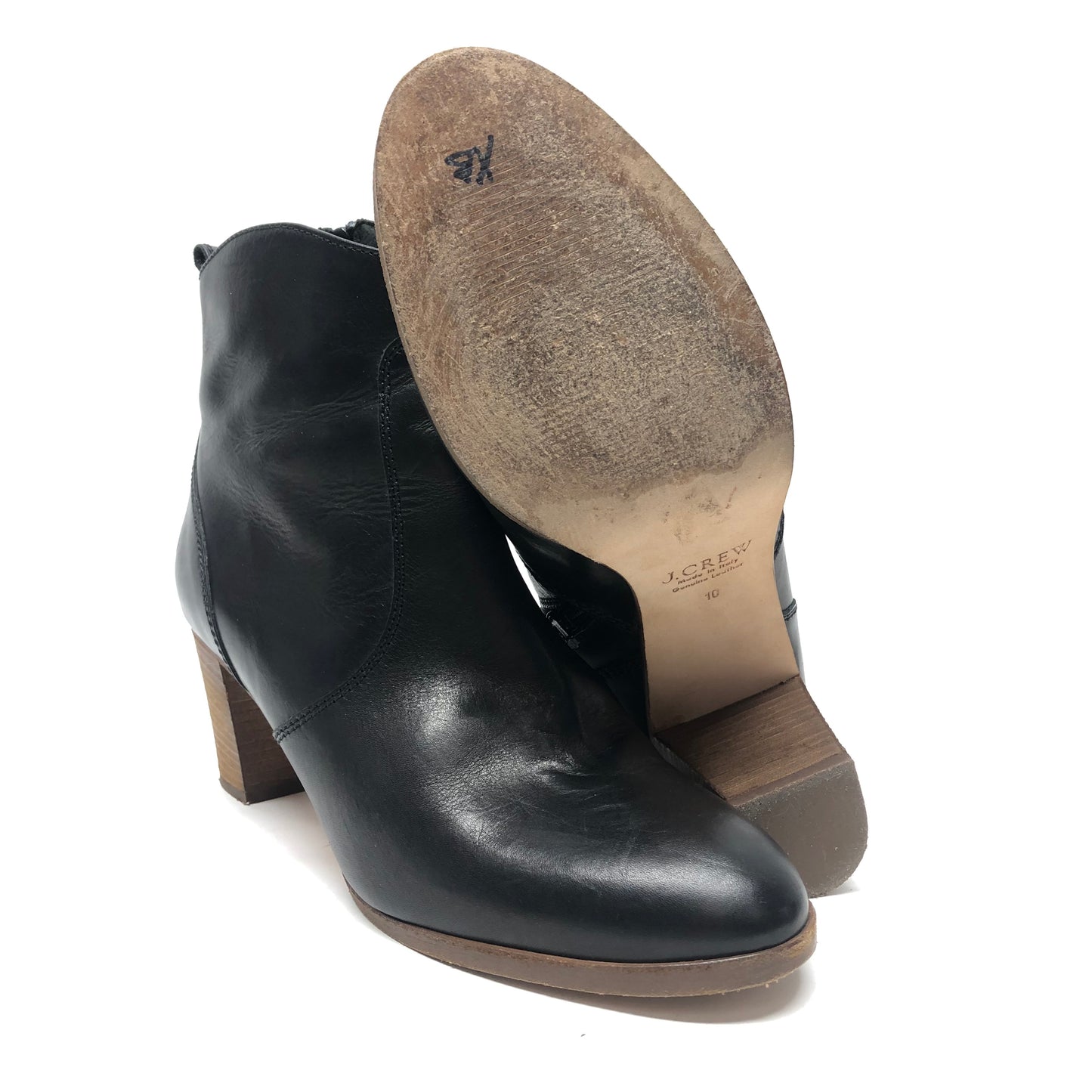 Boots Ankle Heels By J. Crew In Black, Size: 10