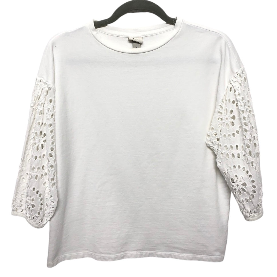 Top 3/4 Sleeve By A New Day In White, Size: S