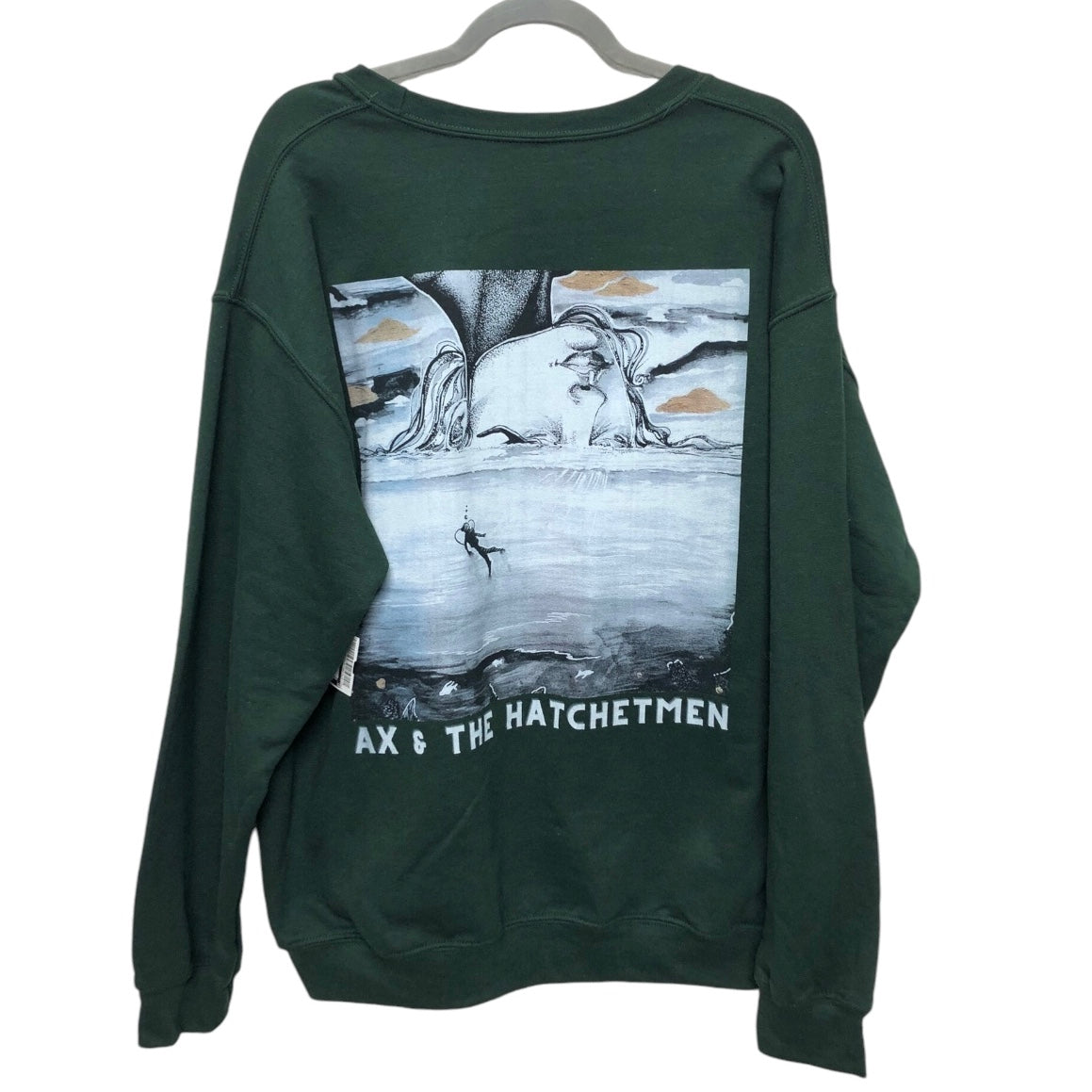 Sweatshirt Crewneck By Gildan In Green, Size: L