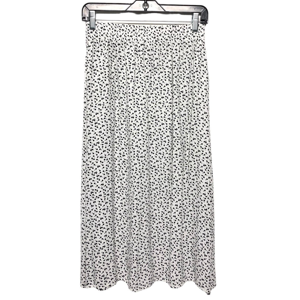 Skirt Midi By Loft In Black & White, Size: Xs