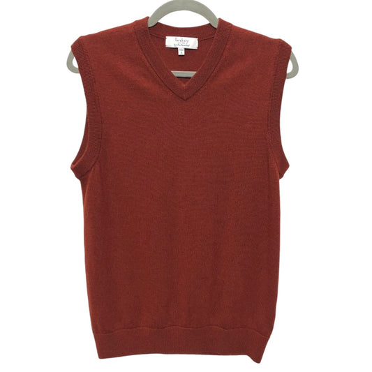 Vest Sweater By Cmc In Brown & Red, Size: S