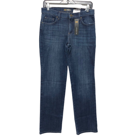 Jeans Straight By Lee In Blue Denim, Size: 4