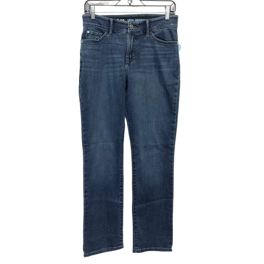 Jeans Straight By Lee In Blue Denim, Size: 4