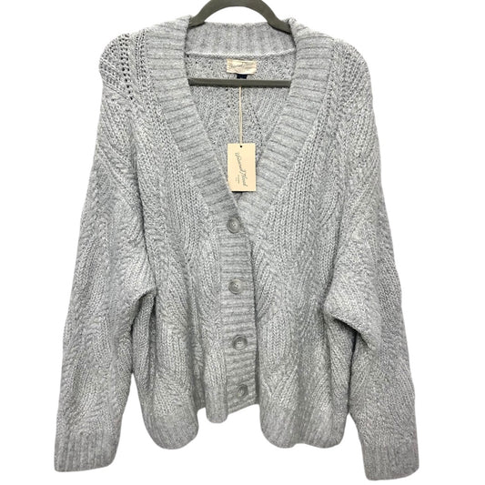 Sweater Cardigan By Universal Thread In Grey, Size: Xxl