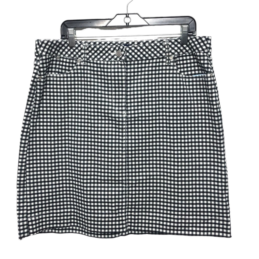 Skirt Mini & Short By Talbots In Black & White, Size: 14