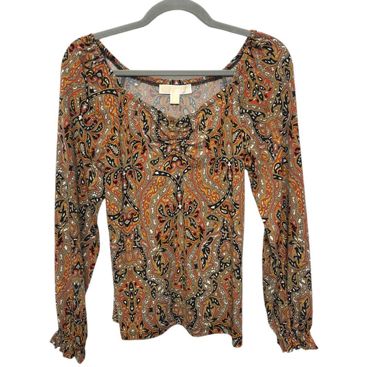 Top Long Sleeve By Michael By Michael Kors In Brown, Size: S