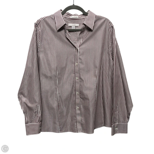 Top Long Sleeve By Chicos In Striped Pattern, Size: Xl