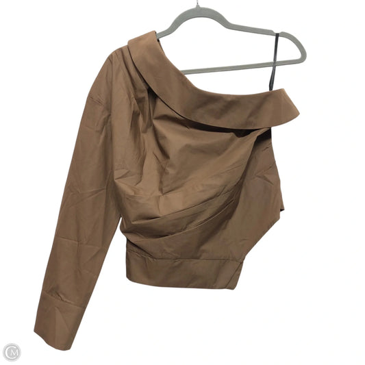 Top Long Sleeve By Shein In Brown, Size: L