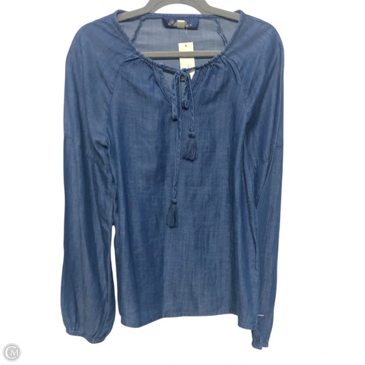 Top Long Sleeve By Blue Rain In Blue, Size: S