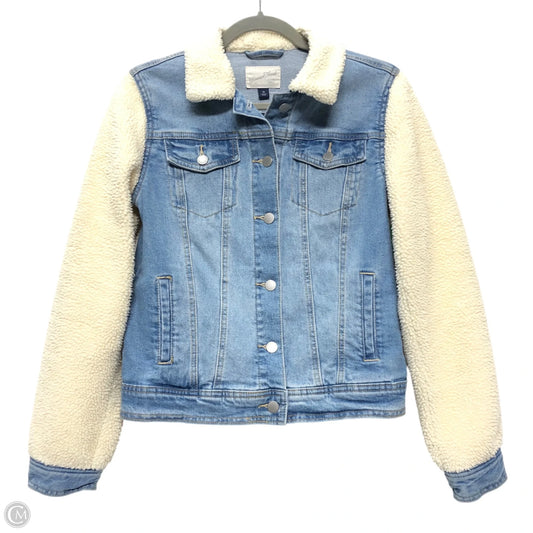 Jacket Denim By Universal Thread In Blue & Cream, Size: Xs