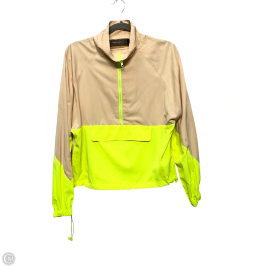 Jacket Windbreaker By Clothes Mentor In Tan & Yellow, Size: Xs