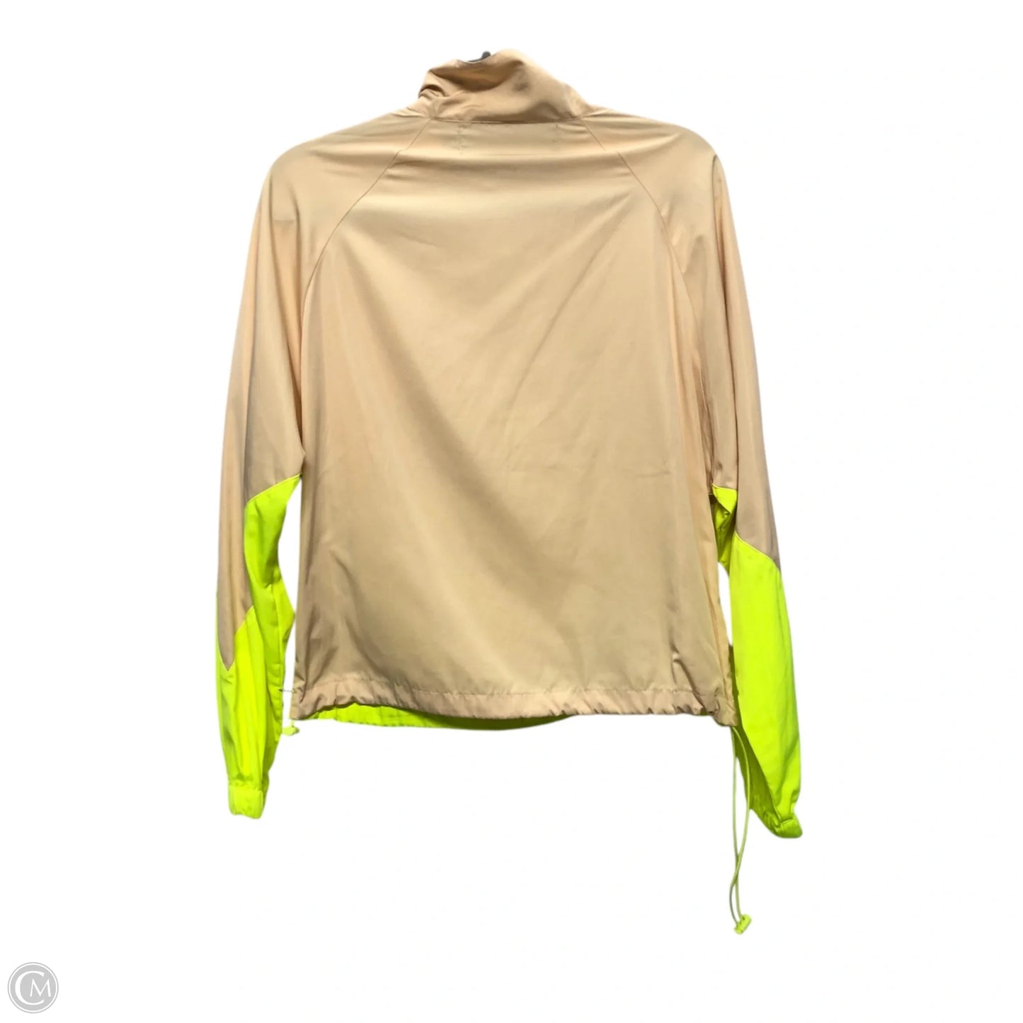 Jacket Windbreaker By Clothes Mentor In Tan & Yellow, Size: Xs