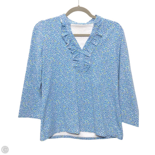 Top Long Sleeve By J Mclaughlin In Blue, Size: M