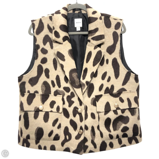 Vest Faux Fur & Sherpa By Maeve In Animal Print, Size: M