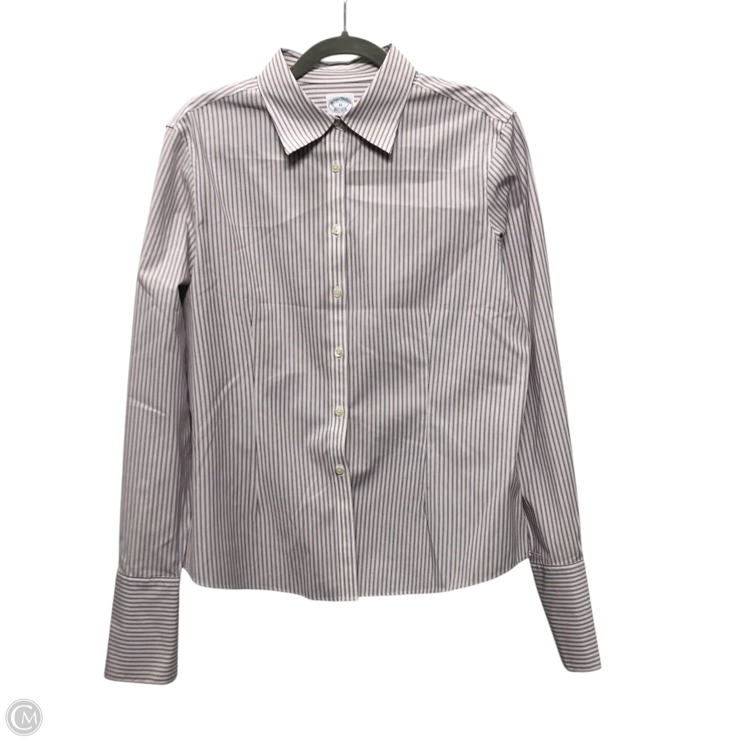 Top Long Sleeve By Brooks Brothers In Striped Pattern, Size: 12