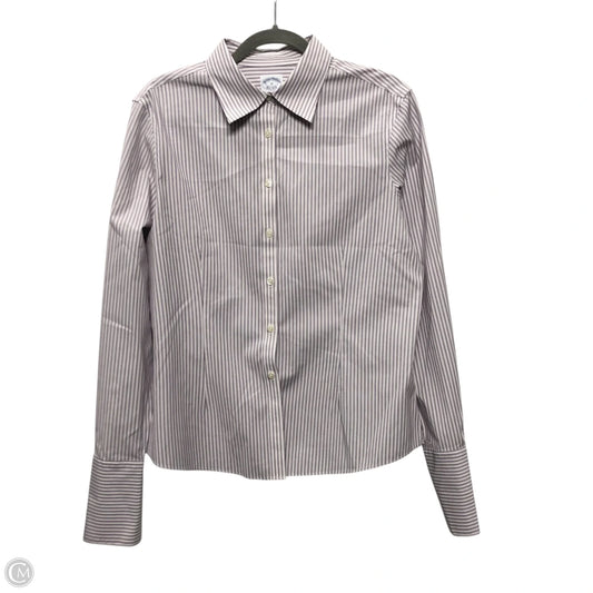 Top Long Sleeve By Brooks Brothers In Striped Pattern, Size: 12