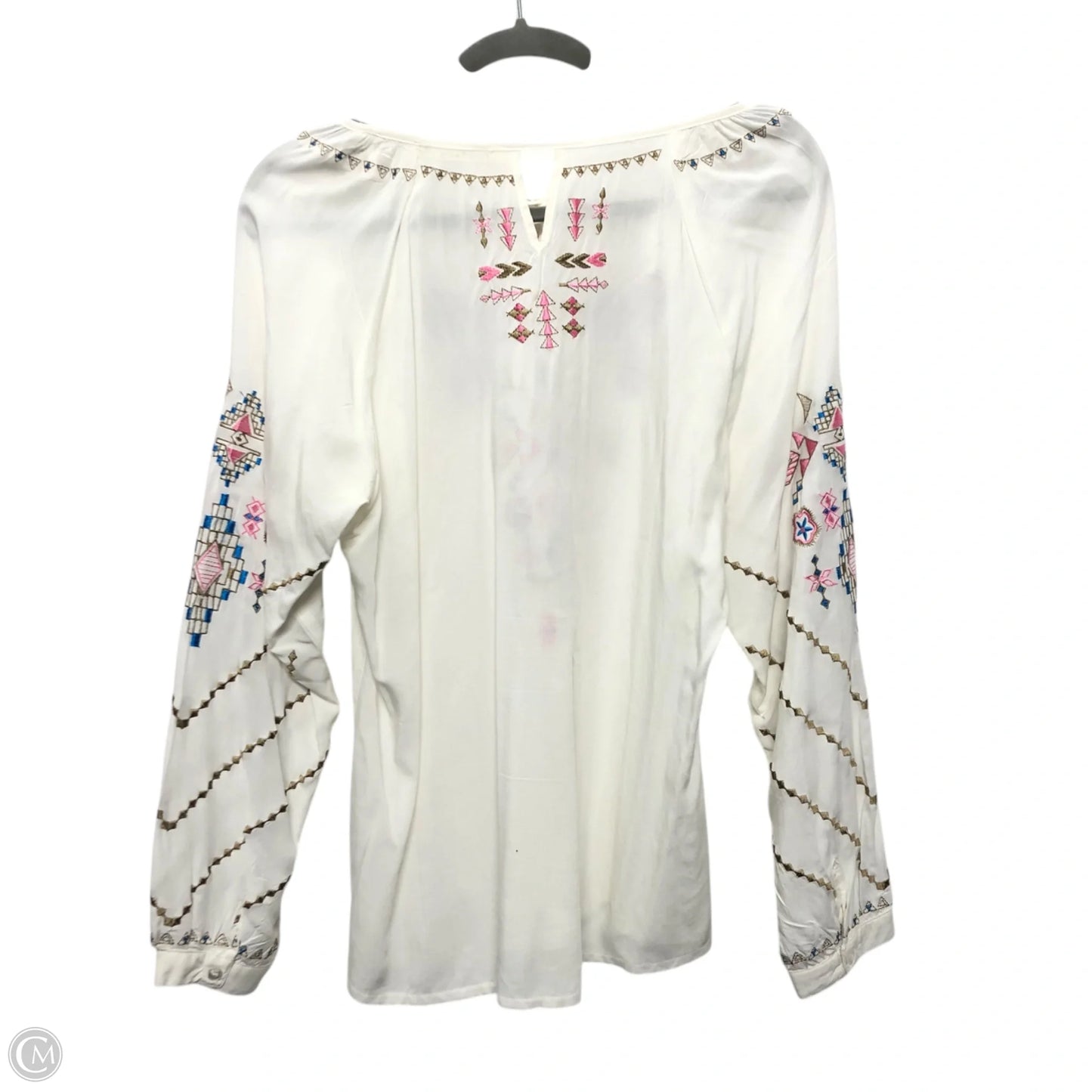 Tunic Long Sleeve By Solitaire In Ivory, Size: M