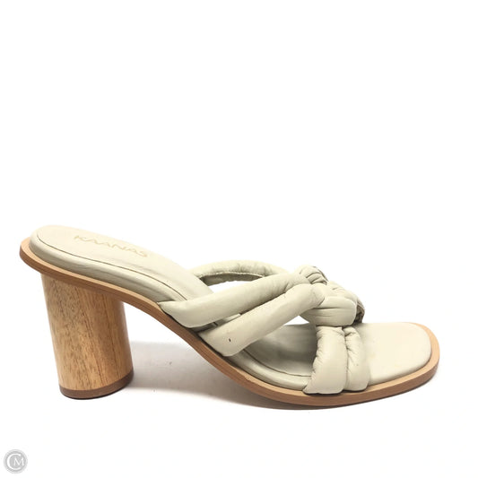 Sandals Heels Block By Cmc In Taupe, Size: 9