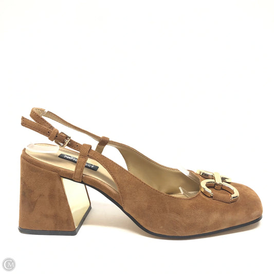 Shoes Heels Block By Nine West In Brown, Size: 8.5