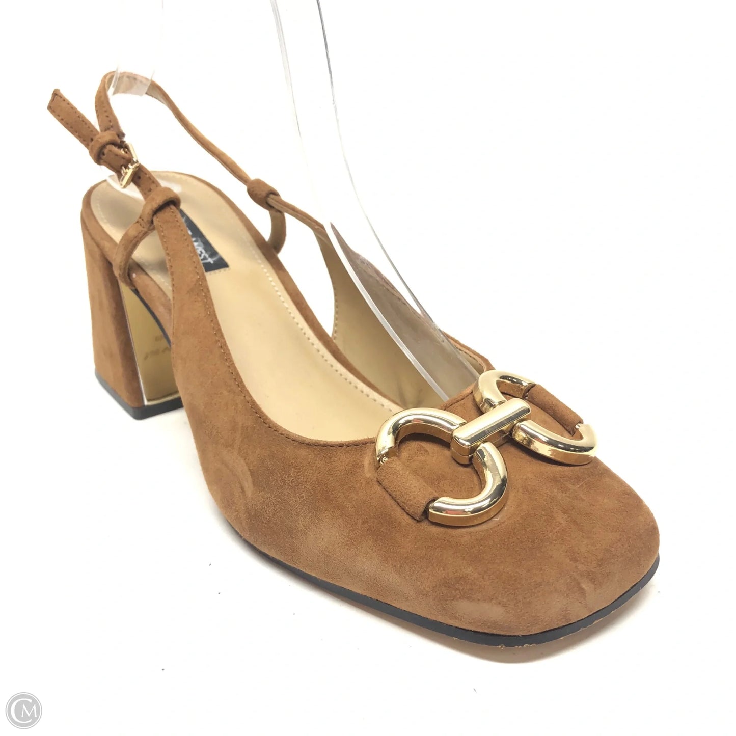 Shoes Heels Block By Nine West In Brown, Size: 8.5