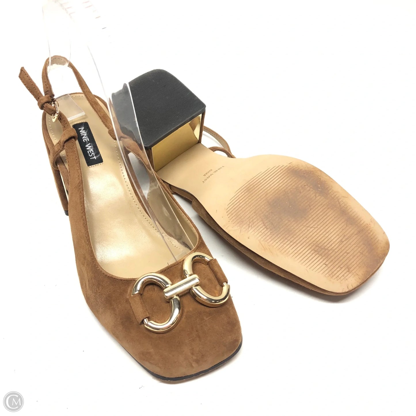 Shoes Heels Block By Nine West In Brown, Size: 8.5