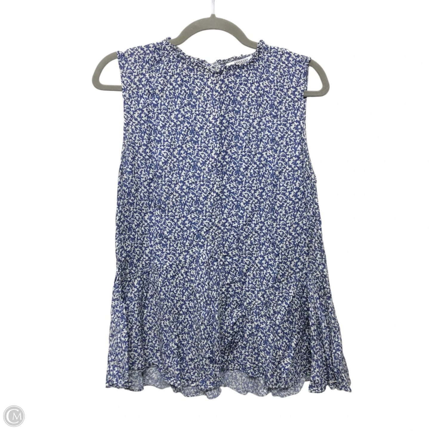 Top Sleeveless Designer By Derek Lam In Blue & White, Size: 8