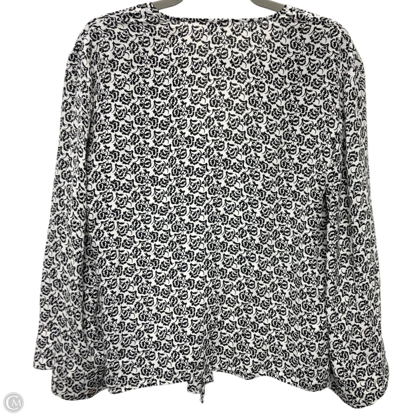 Blouse Long Sleeve By Alc In Black & White, Size: 4