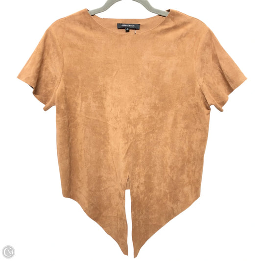 Top Short Sleeve By Olivaceous In Tan, Size: M