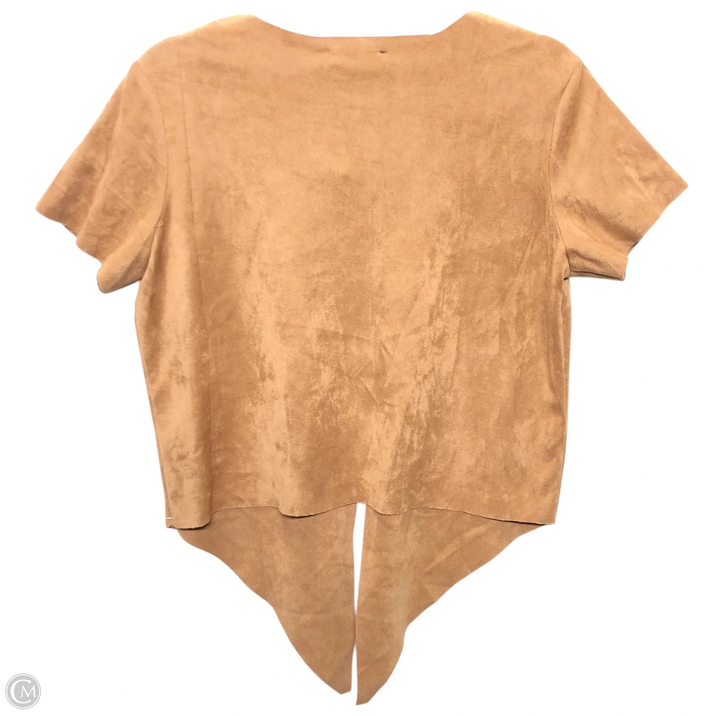 Top Short Sleeve By Olivaceous In Tan, Size: M