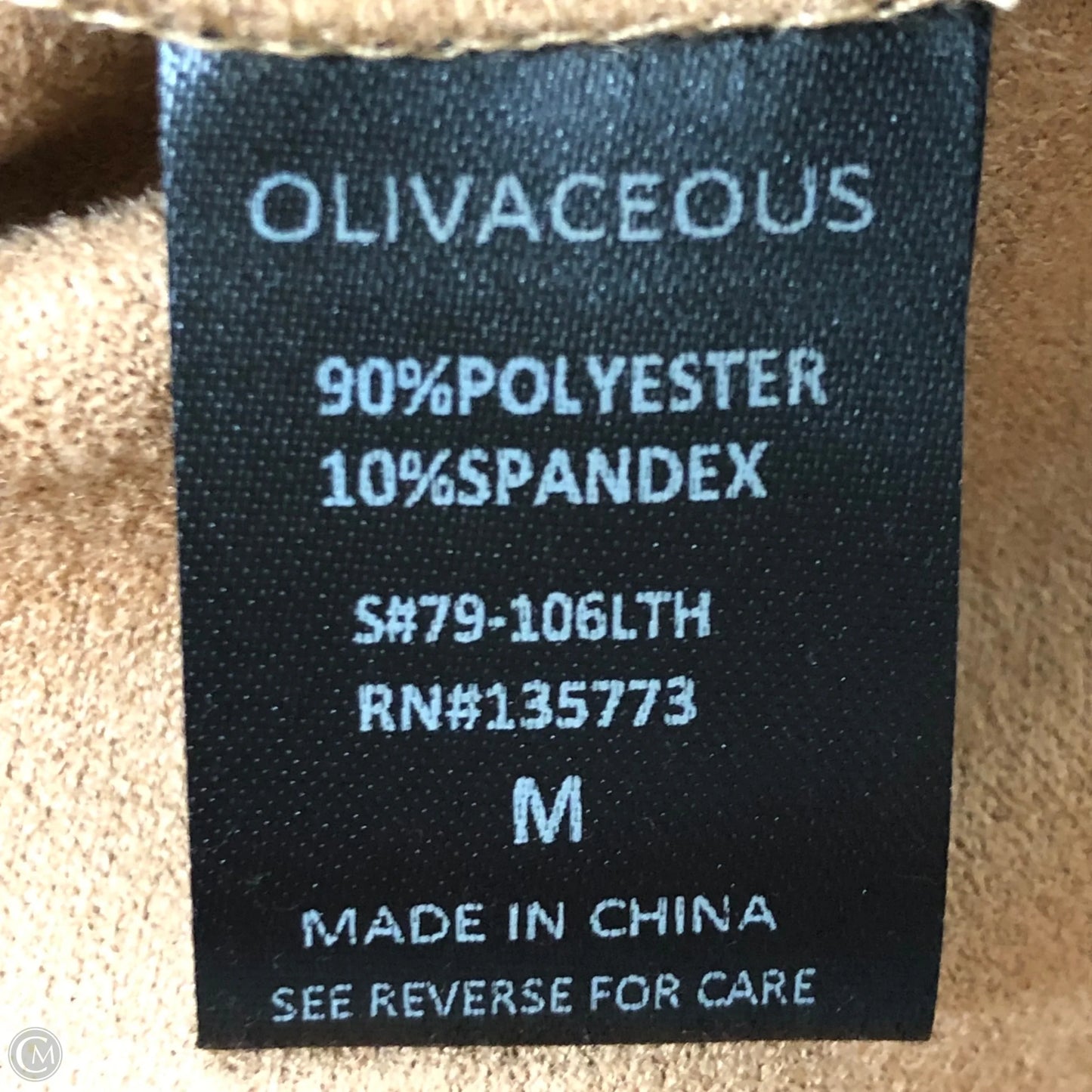Top Short Sleeve By Olivaceous In Tan, Size: M