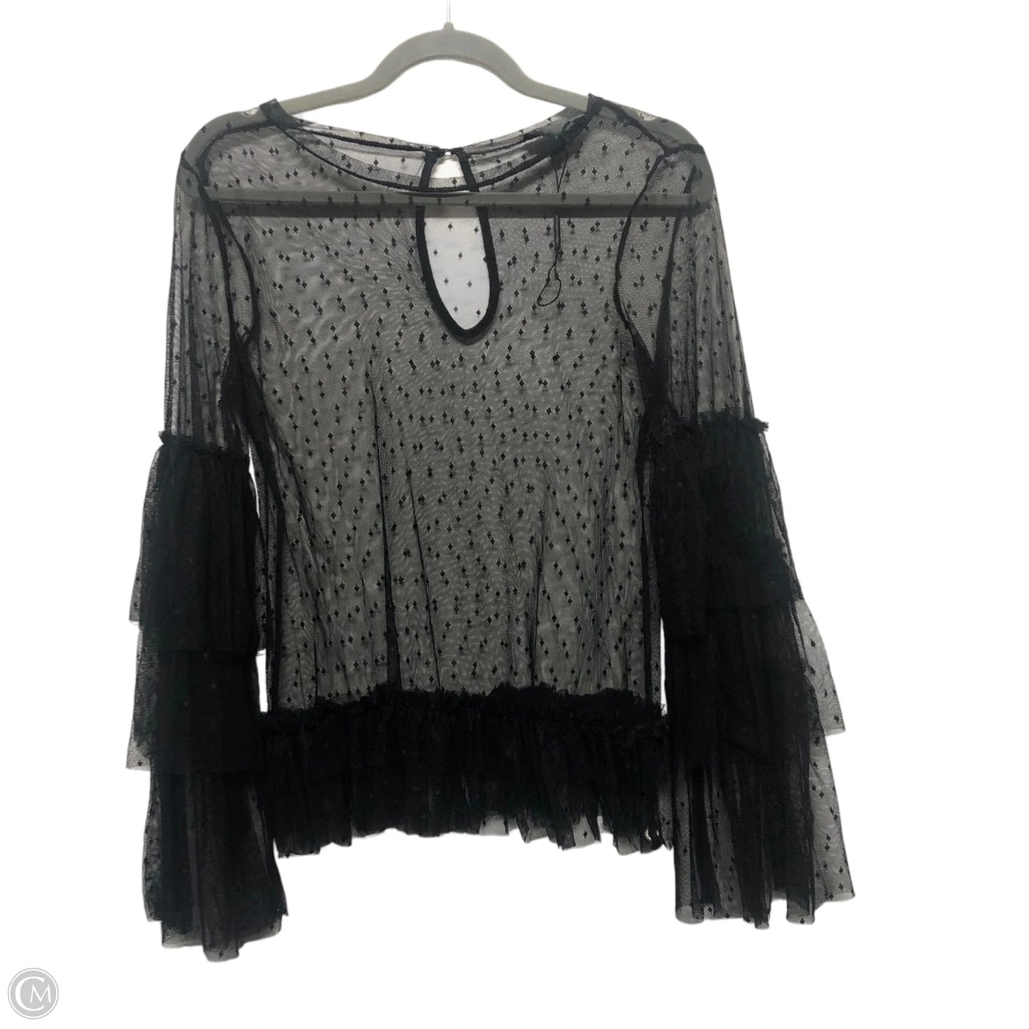 Top Long Sleeve By Cmc In Black, Size: S