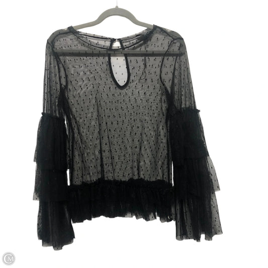 Top Long Sleeve By Cmc In Black, Size: S