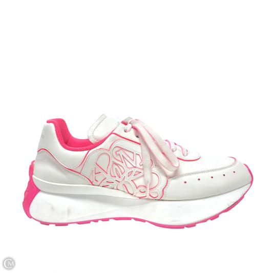 Shoes Luxury Designer By Alexander Mcqueen In Pink & White, Size: 8.5