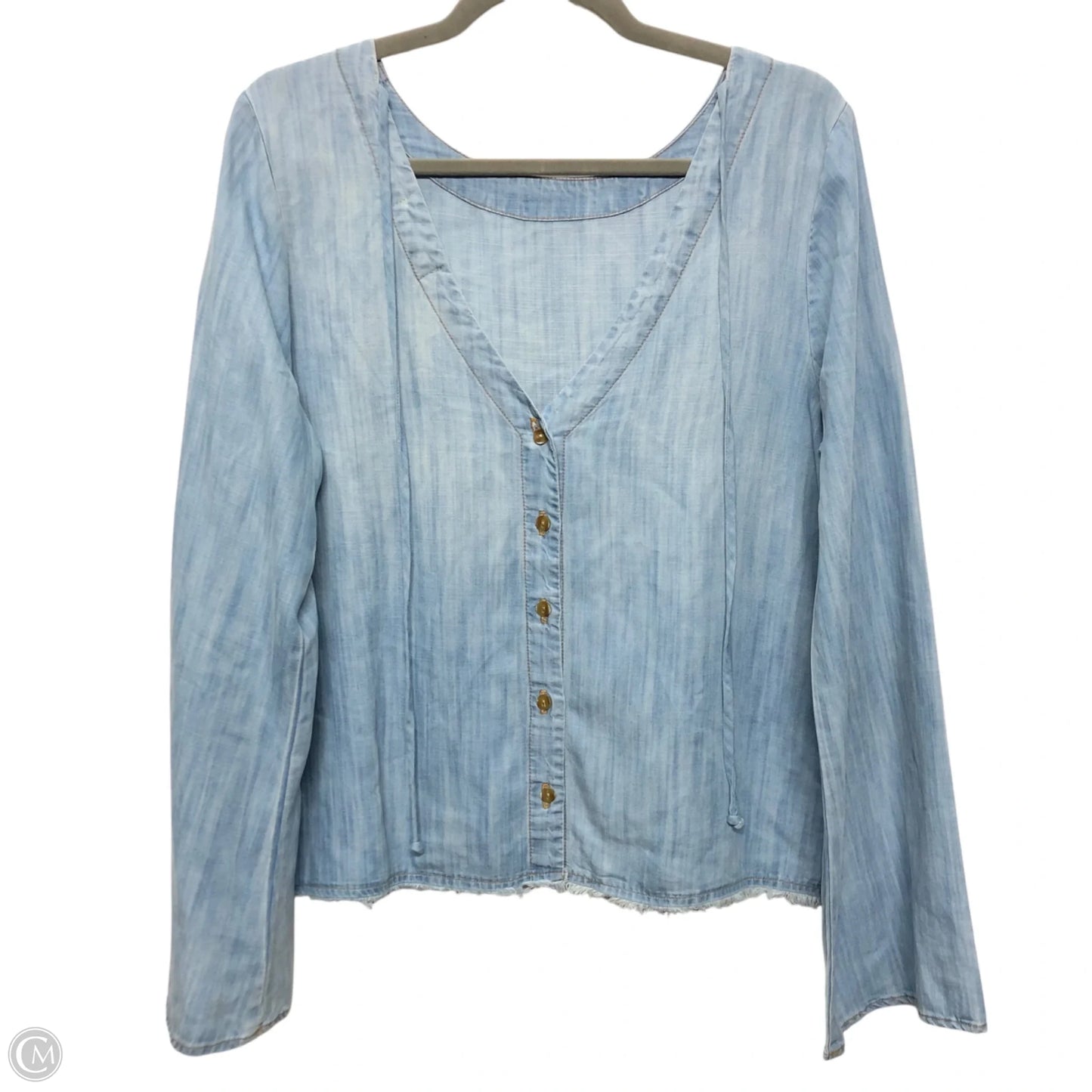 Top Long Sleeve By Cloth & Stone In Blue, Size: M