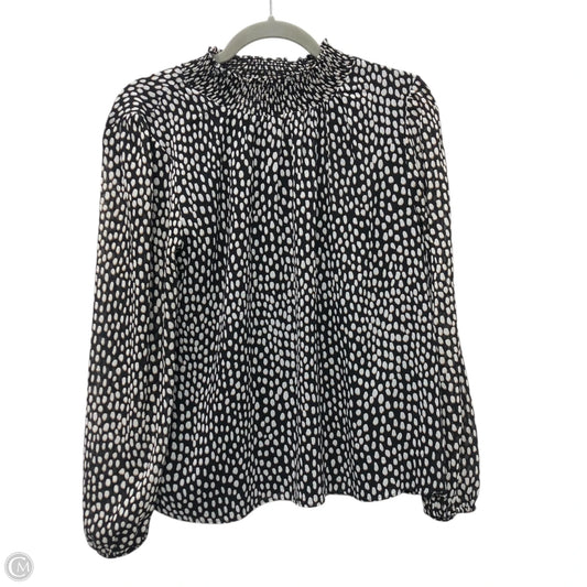 Blouse Long Sleeve By J. Crew In Black, Size: S