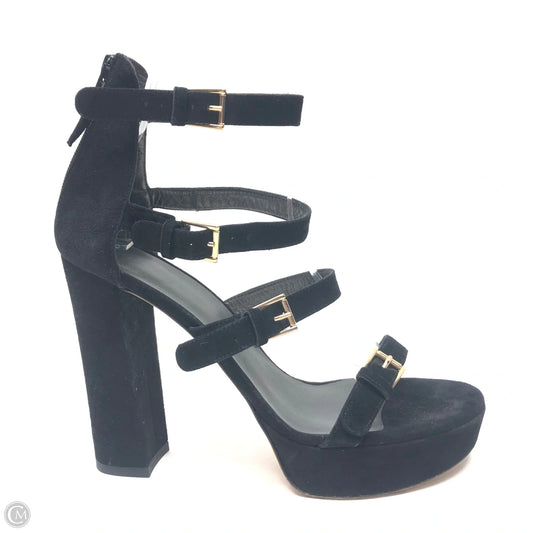 Sandals Designer By Stuart Weitzman In Black, Size: 9