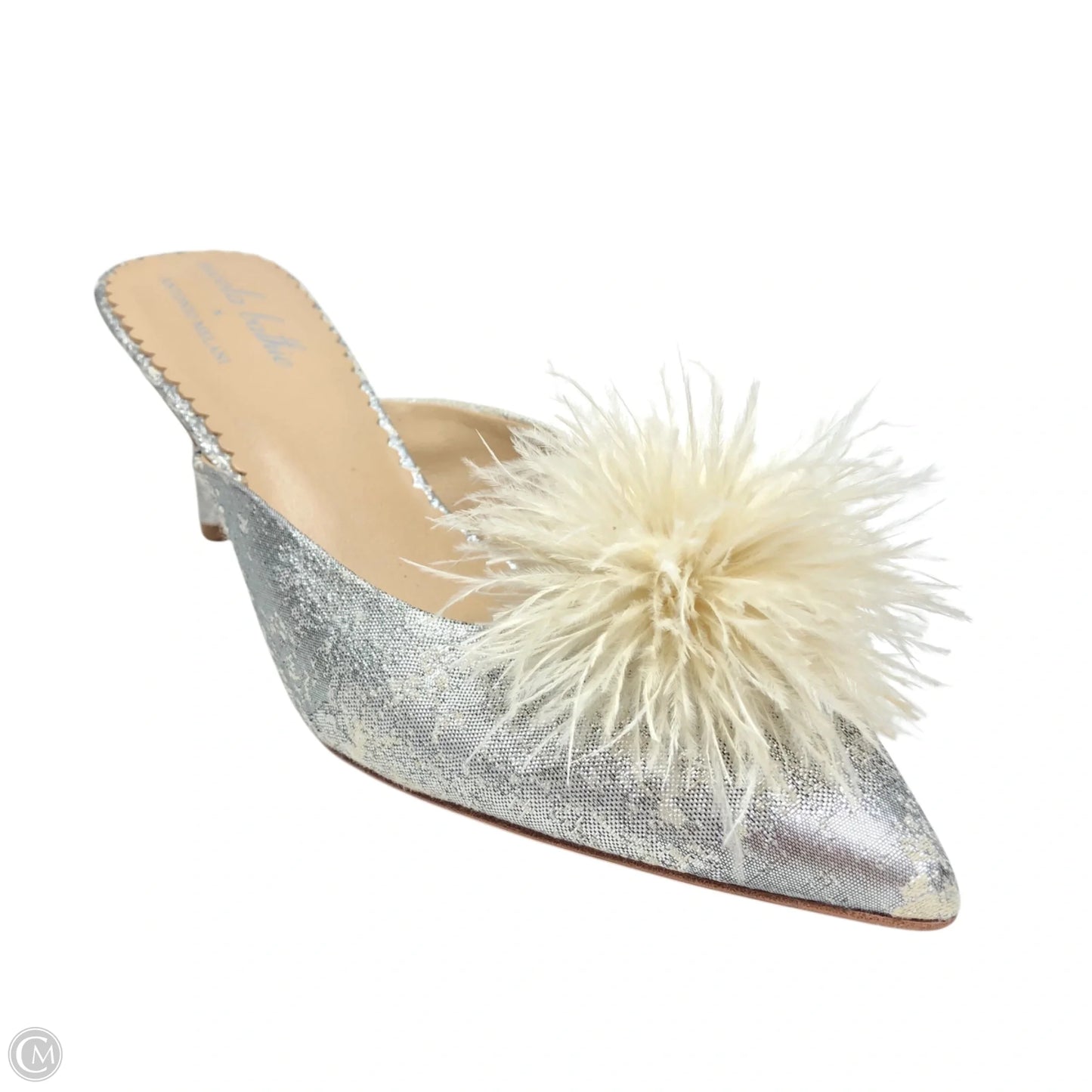 Shoes Heels Kitten By Antonio Melani In Silver, Size: 9.5