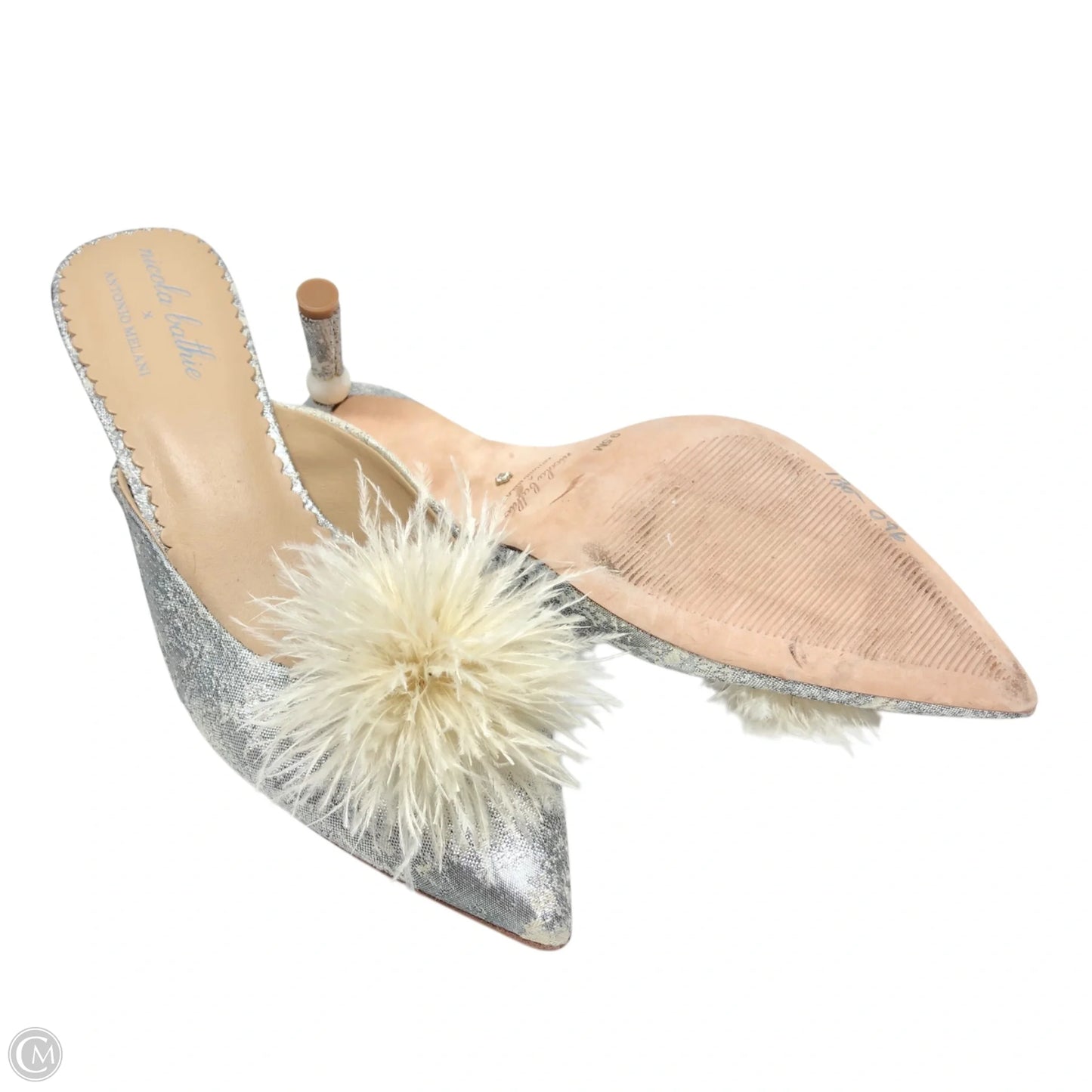 Shoes Heels Kitten By Antonio Melani In Silver, Size: 9.5