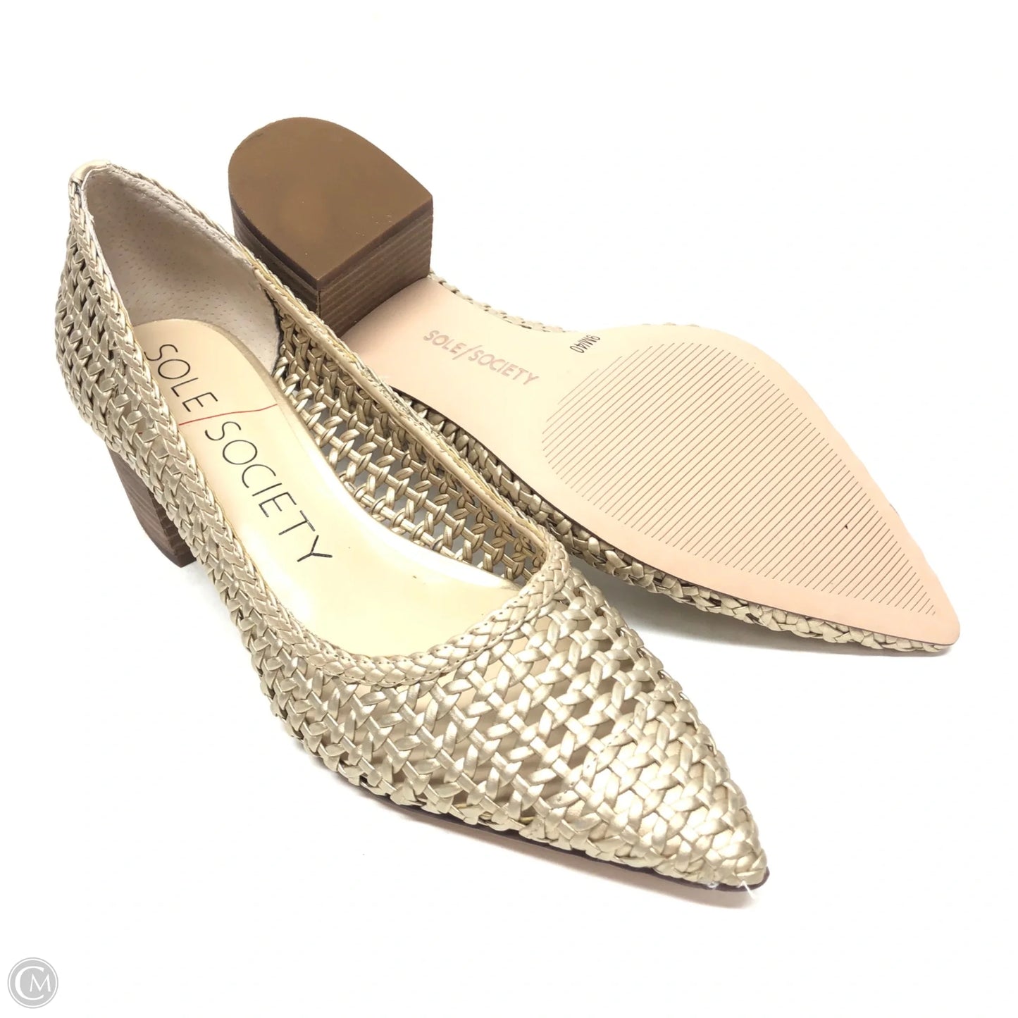 Shoes Heels Block By Sole Society In Gold, Size: 9