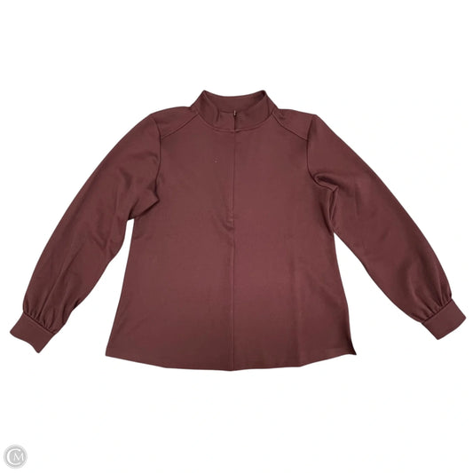 Top Long Sleeve By Talbots In Maroon, Size: S
