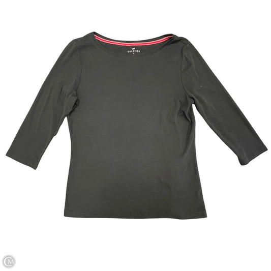 Top 3/4 Sleeve Basic By Talbots In Black, Size: M