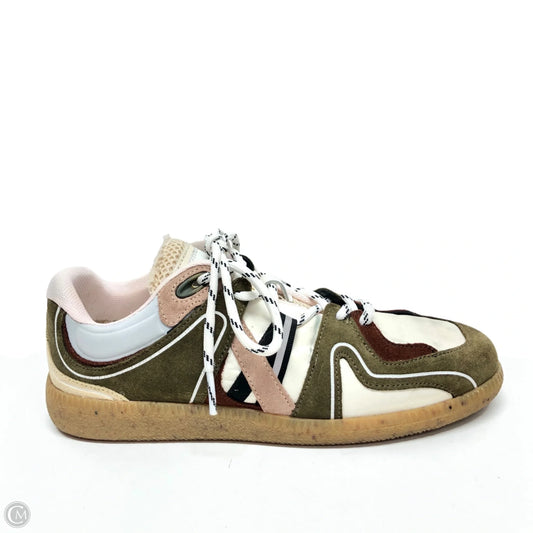 Shoes Sneakers By Ganni In Green & White, Size: 6.5