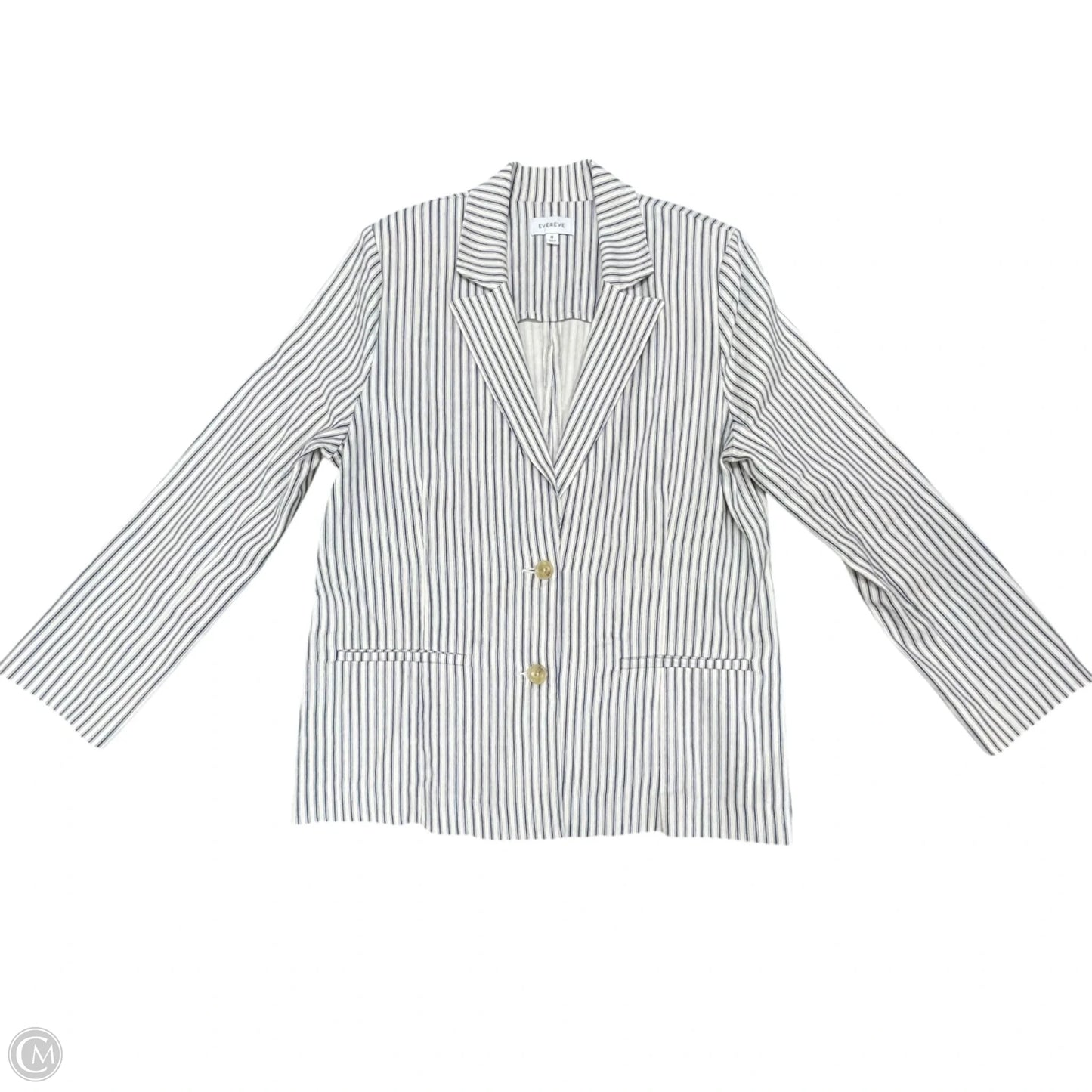 Blazer By Evereve In Striped Pattern, Size: M